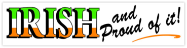 Sticker long, "IRISH and Proud of it"